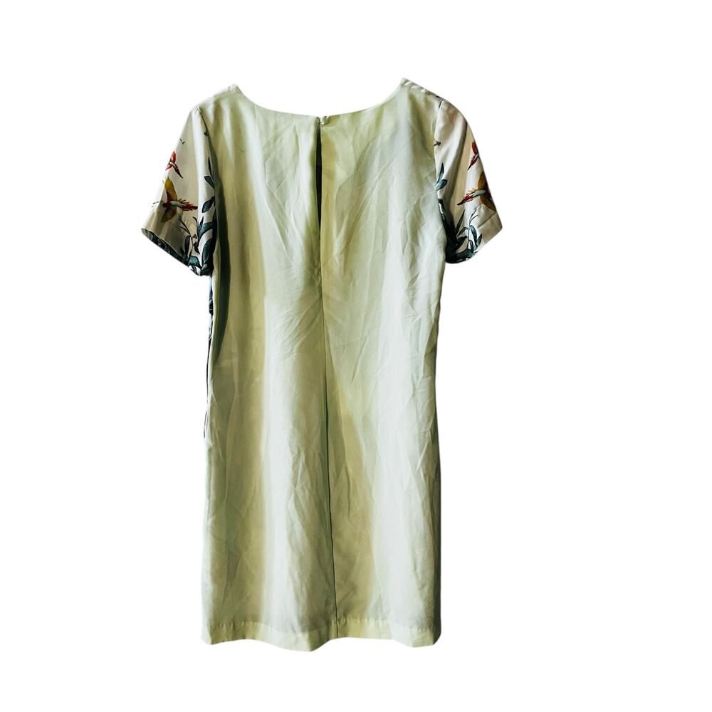 H&M Conscious Tropical Print Short Sleeve Shift Dress Size 10 Multicolor - Picture 2 of 6